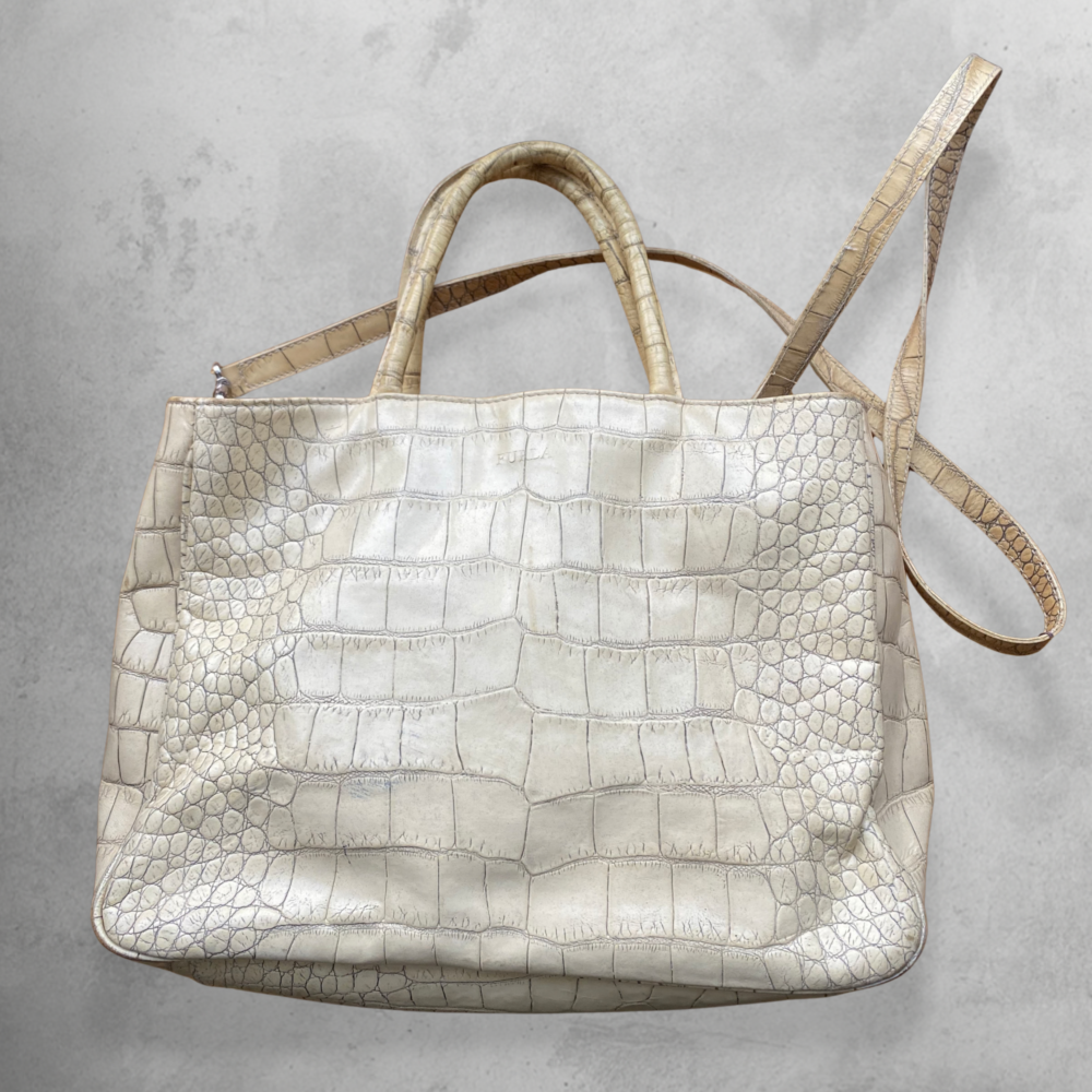 Furla Snake-Embossed Mini Bag — 2000s