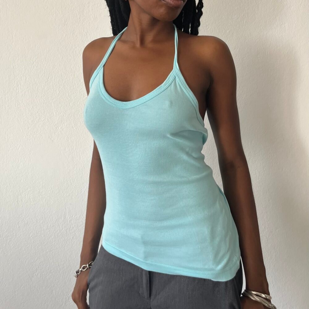 Sky Blue Halter Top — Early 2010s
