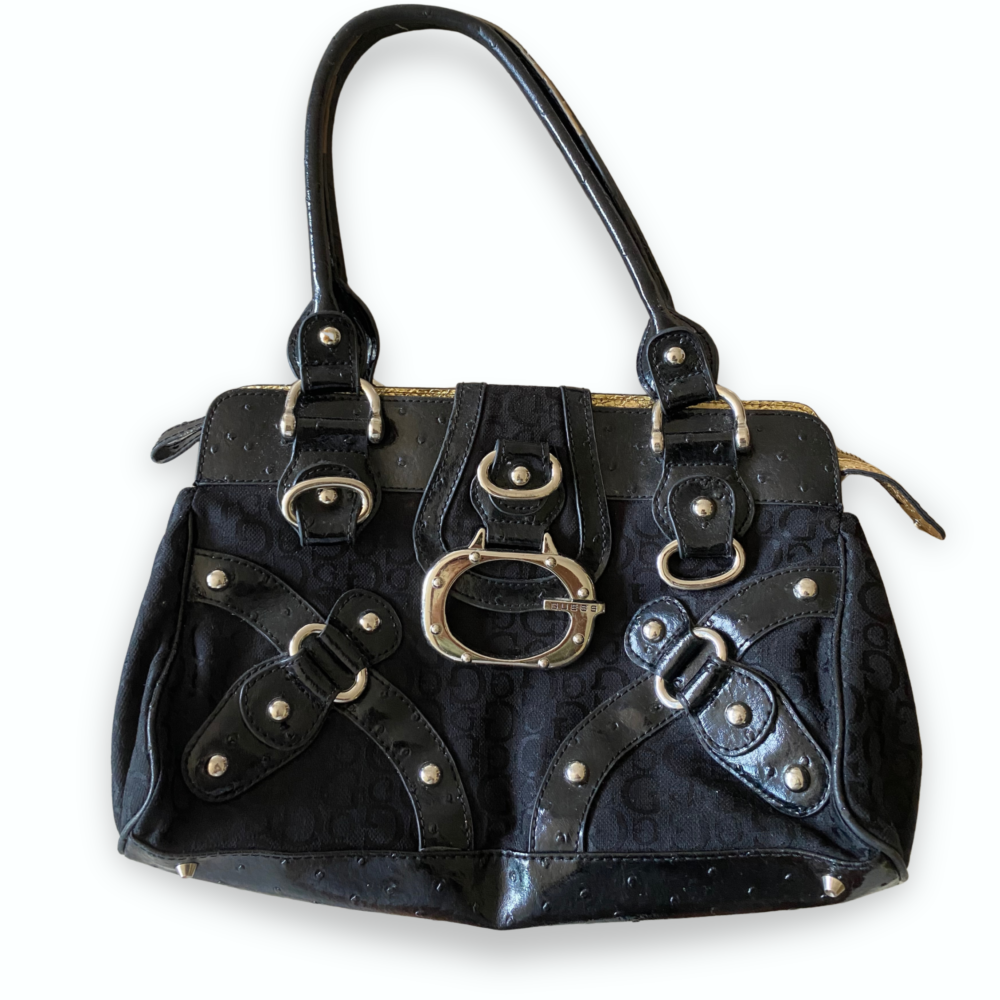 Guess Black Buckle Bag - 2010s
