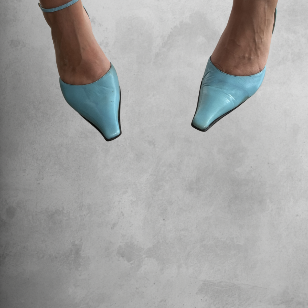 Planet Turquoise Heels — 2000s