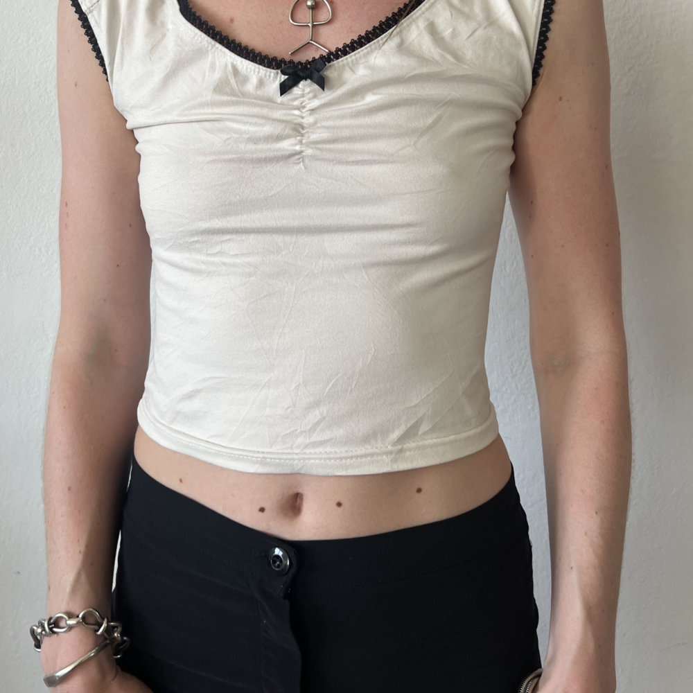 White Lace Detail Top — 2010s