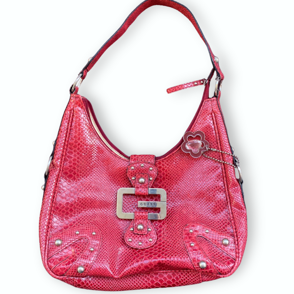 Guess Red Snake Bag - 2010s