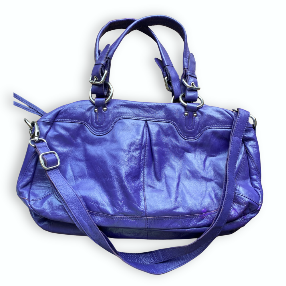 Purple Leather Bag - 2000s