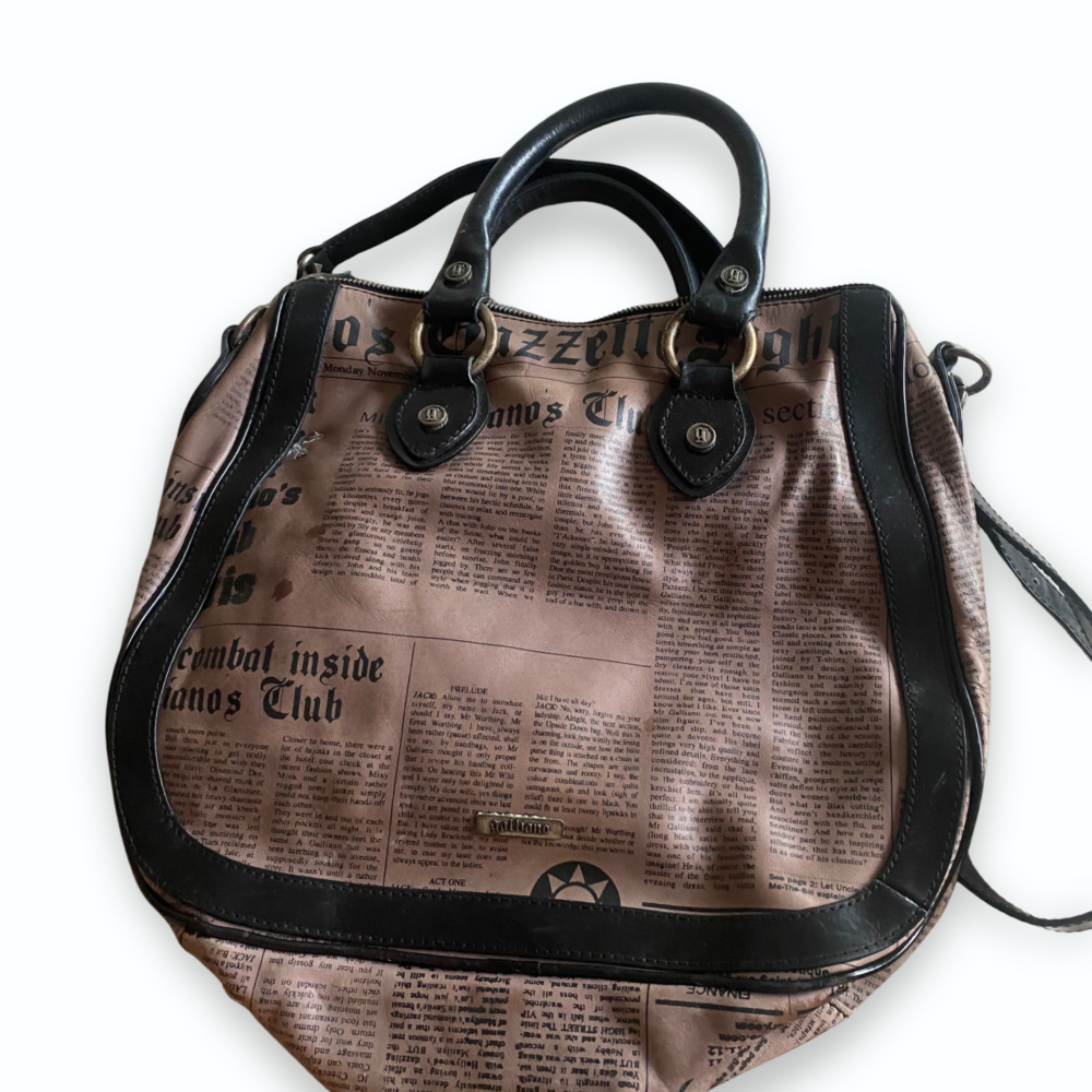 John Galliano Newspaper Bag - 2010s