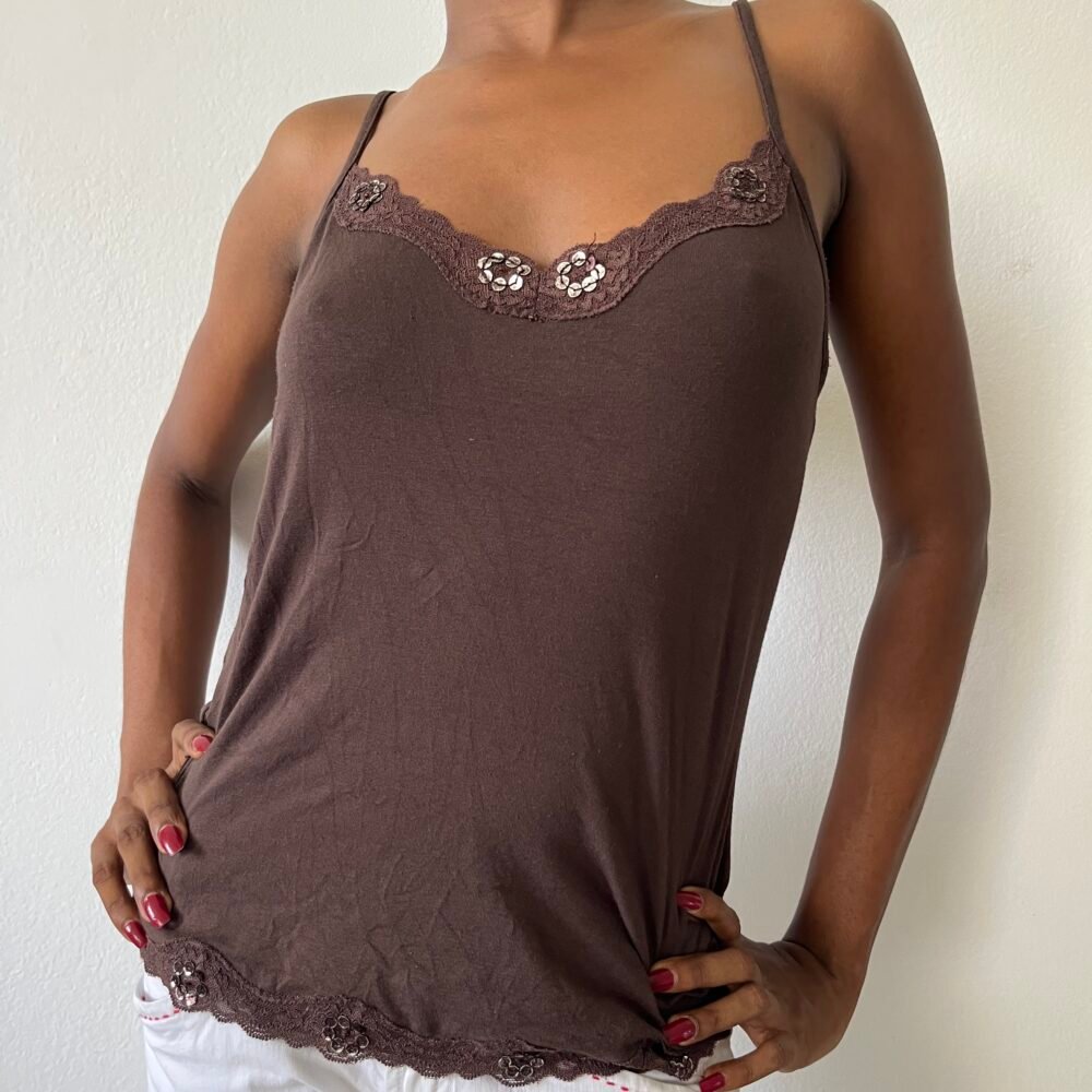 Lace & Strass Top — 2010s