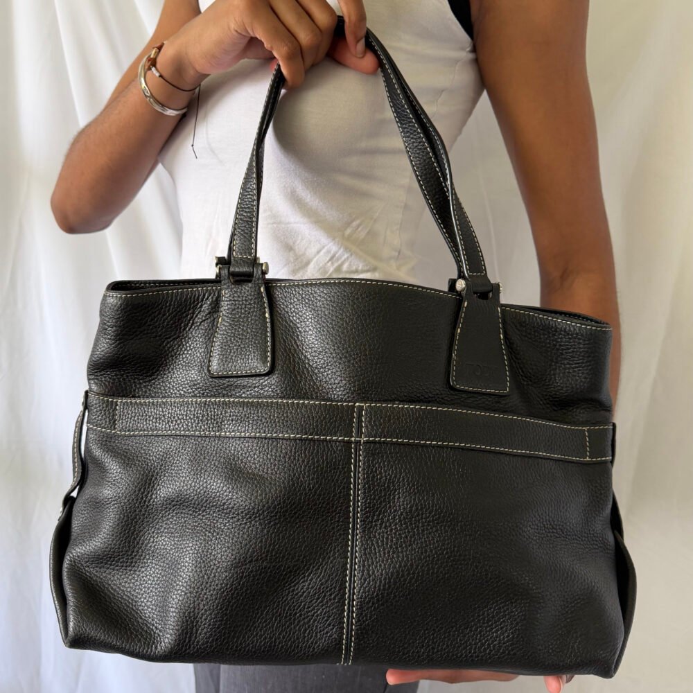 TOD’S — Black Leather Bag — 2010s