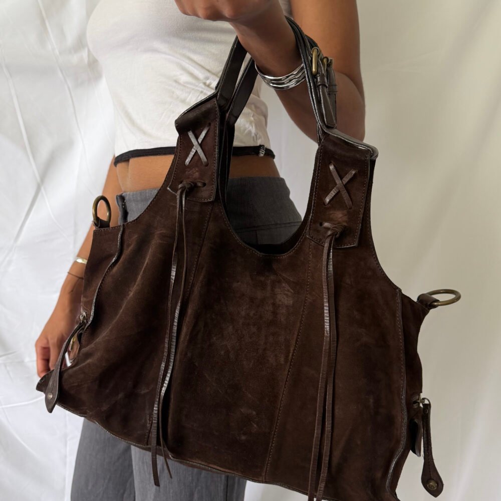 FRANCESCO BIASIA — Suede Fringe Bag — 2000s