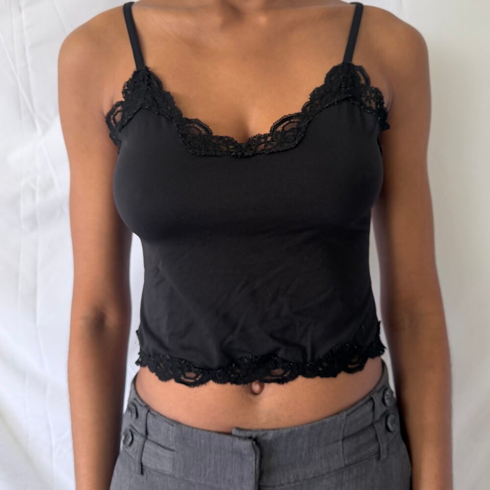 ONLY HEARTS — Lace Trim Tee — 2010s