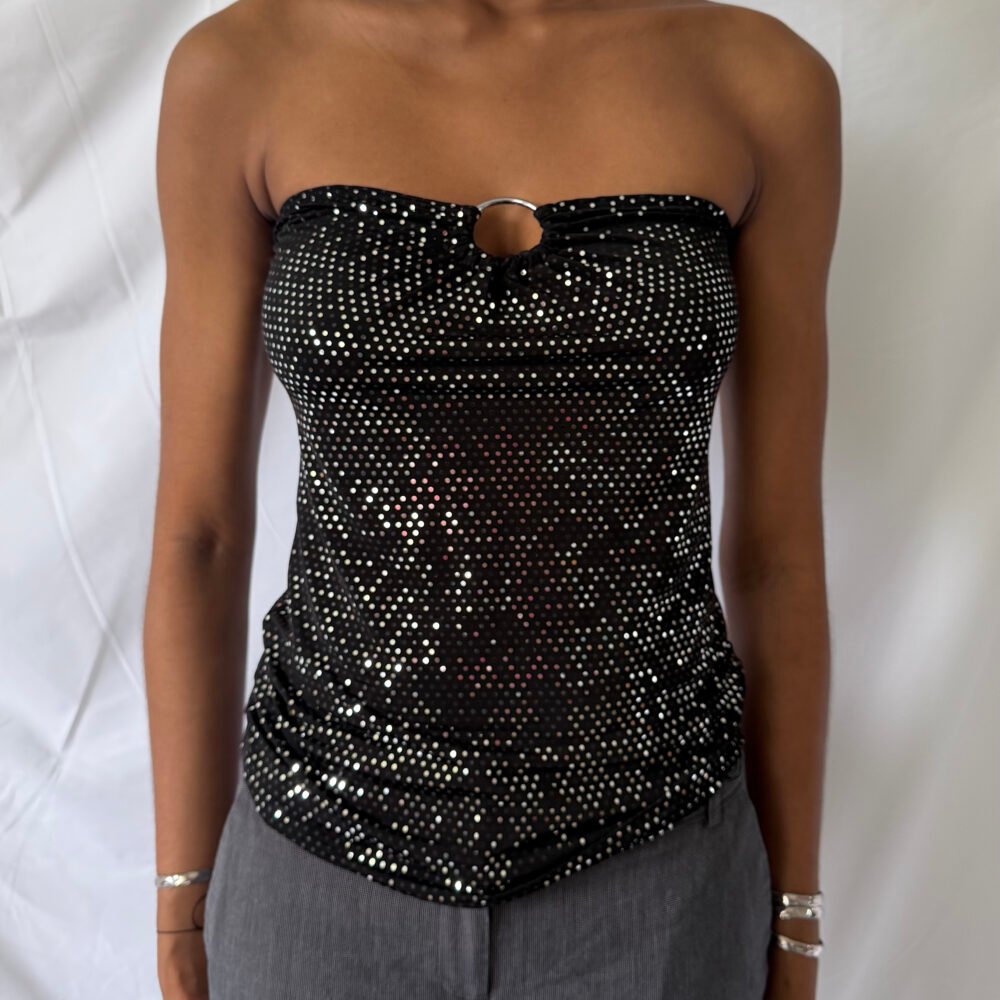 BLIND DATE CASUAL — Sequin Bustier — 2010s