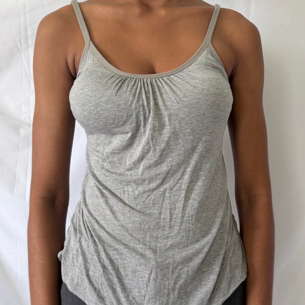 Integrated Bra Grey Tank — 2010s