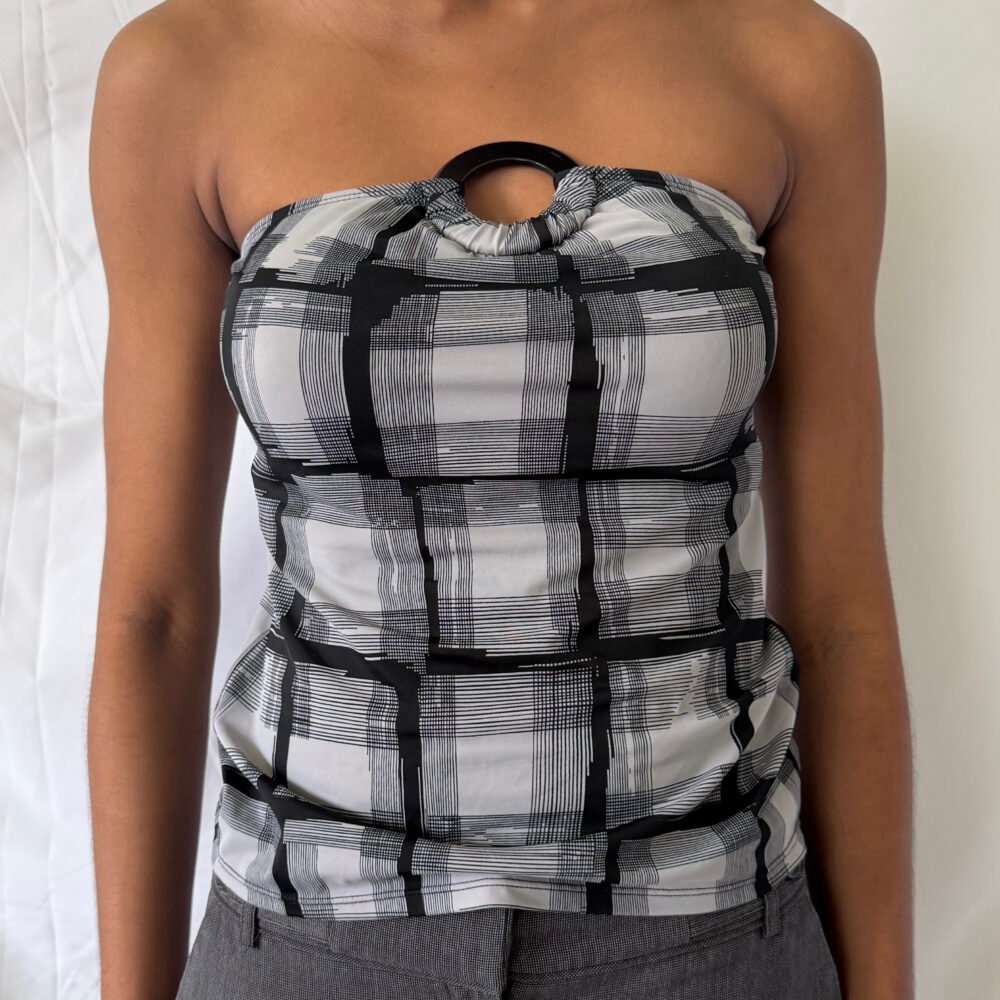 INFINITY WOMEN — Plaid Ring Bustier — 2000s